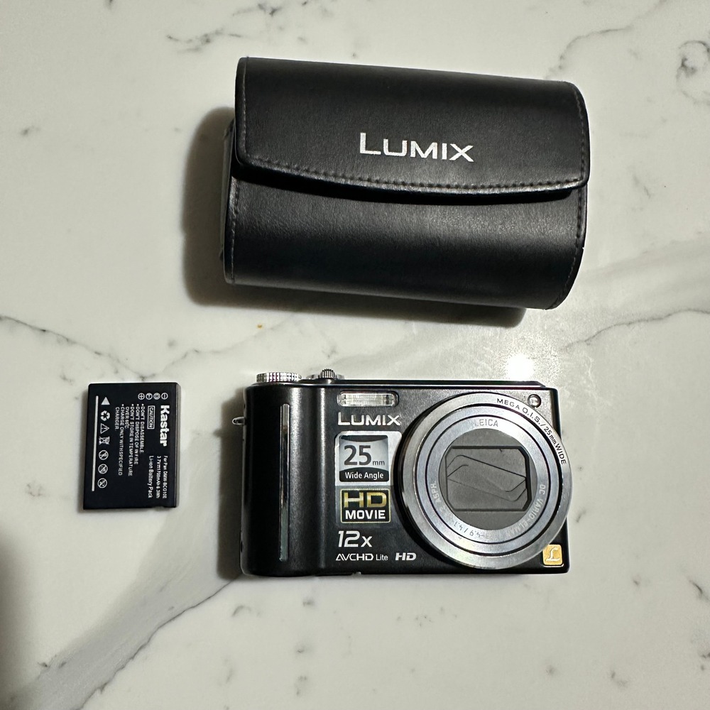Panasonic Lumix DMC-ZS3 Digital Camera Black 12x Zoom Leica Lens HD Movie Case